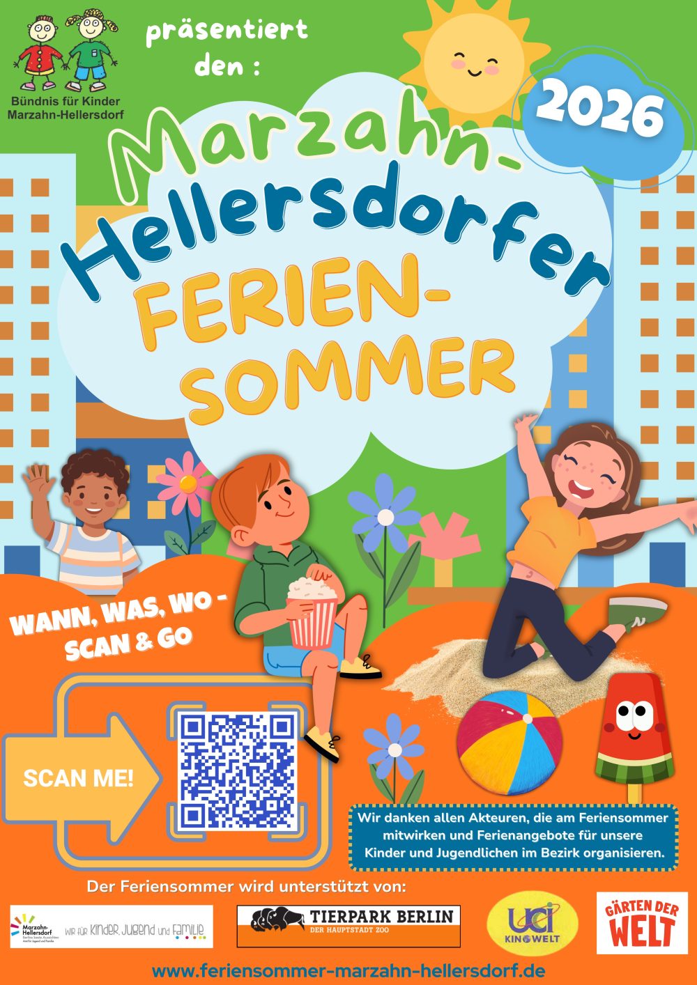 Plakat zum Feriensommer MaHe2026